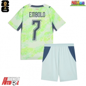 Suiza Breel Embolo #7 Segunda Equipación Niños Mundial 2026 Manga Corta (+ Pantalones cortos)